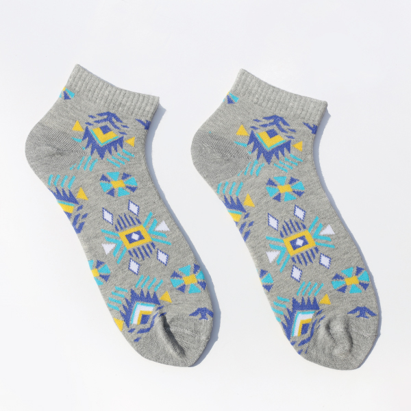 Gray Color Casual Ankle Socks [mb149-women-A-01]
