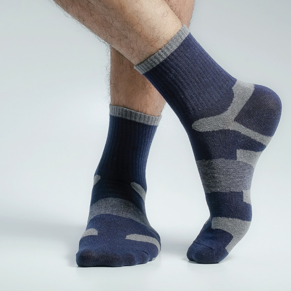 Navy Color Casual Socks  [mb249-men-A-11na]