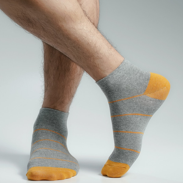 Ash Color Casual Ankle Socks [mb139-men-A-03as]