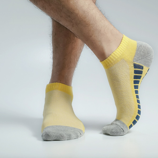 Yellow Color Casual Ankle Socks [mb179-men-A-25yel]