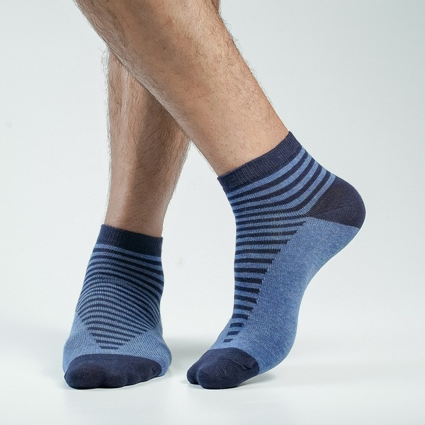 Navy Blue Color Casual Cotton Socks [sgoodwill-men-A-13na]