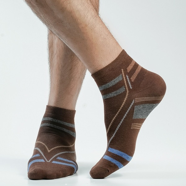 Chocolate Color Casual Cotton Socks [bstar-men-A-17ch]