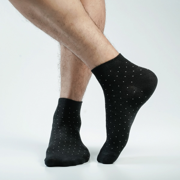 Black Color Formal Ankle Socks [action-men-A-16bl]