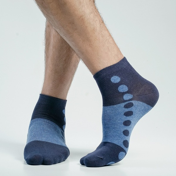 Navy Blue Color Casual Ankle Socks [xclub-men-A-10na]