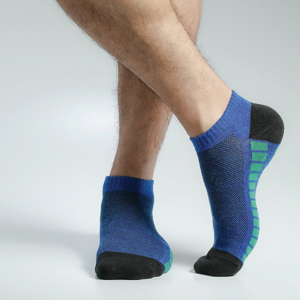 Blue Color Casual Ankle Socks [mb179-men-A-25blue]