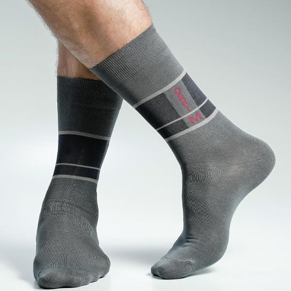 Ash Color Casual Long Socks [peoples-men-L-10as]