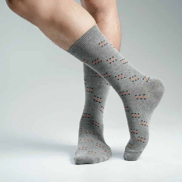 Ash Color Premium Formal Long Socks