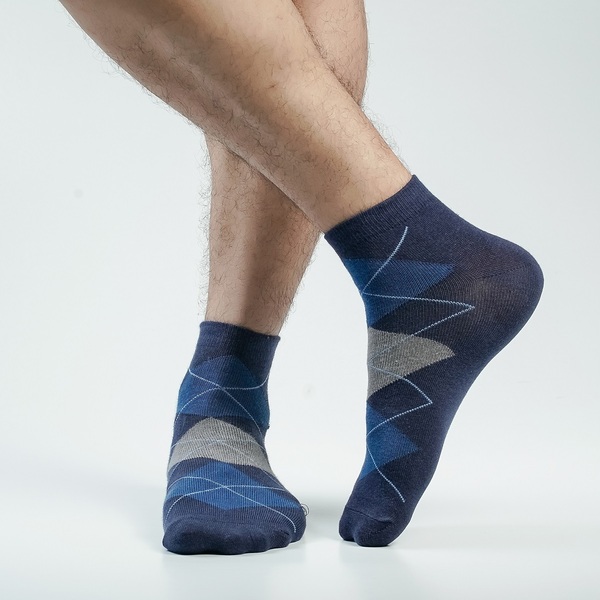 Navy Blue Color Casual Ankle Socks [action-men-A-22na]