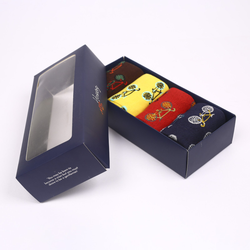 4 Pair Multi Color Casual Combo Gift Box [04PACK-Men-02]
