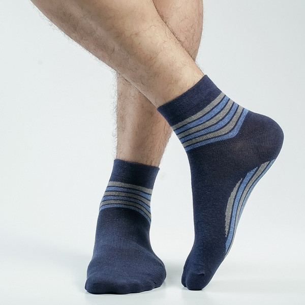 Navy Blue Color Casual Cotton Socks [bstar-men-A-24na]