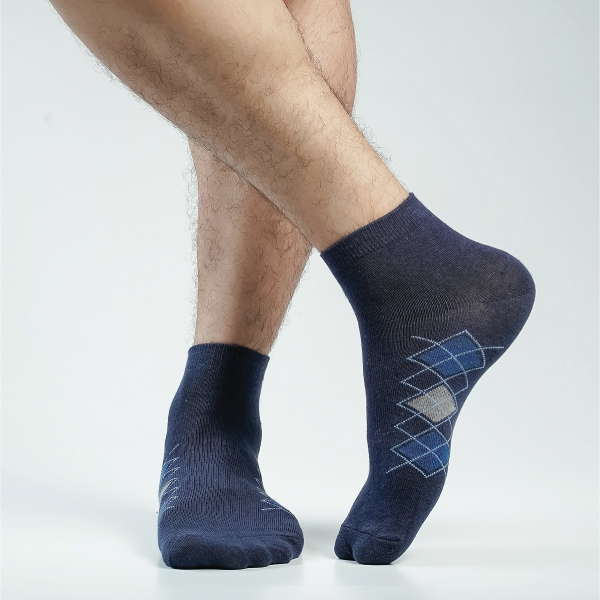 Navy Blue Color Formal Ankle Socks [speed-men-A-22na]