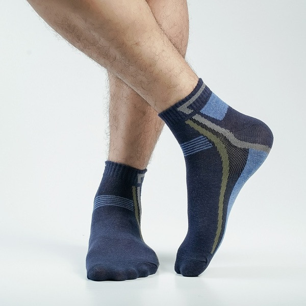 Navy Blue Color Casual Cotton Socks [bstar-men-A-25na]