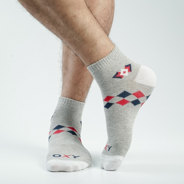 Ash Color Casual Ankle Socks  [soxy-men-A-04as]