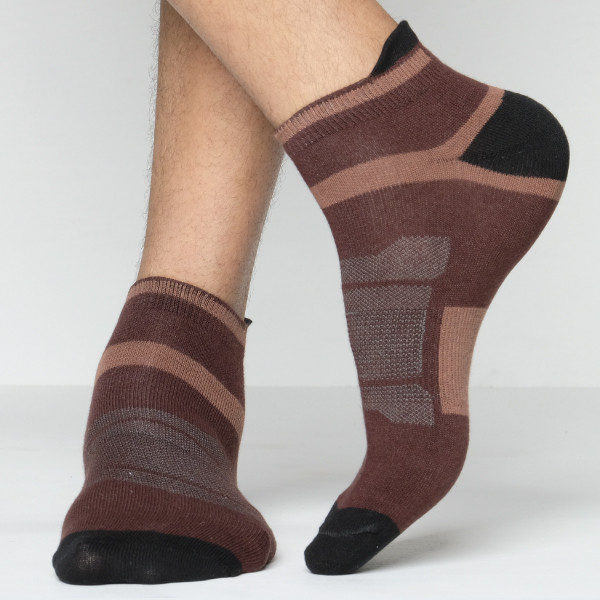 Chocolate Color Casual Socks  [mb249-men-A-02ch]