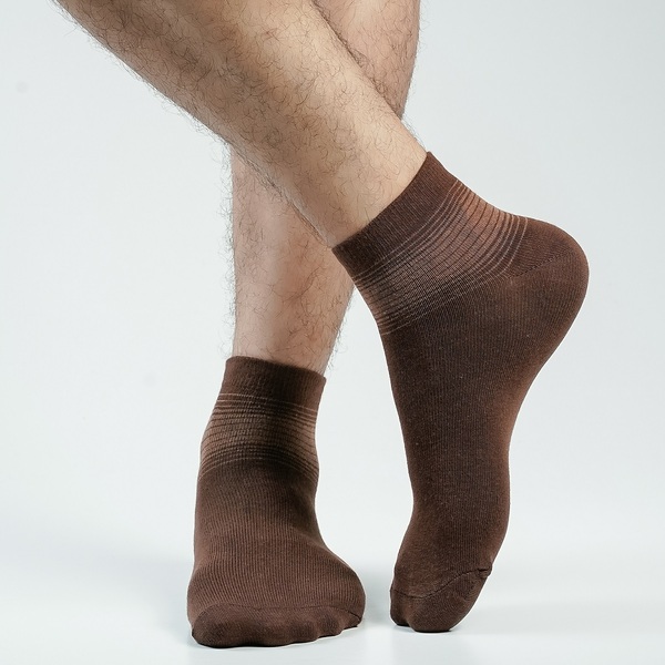 Chocolate Color Formal Ankle Socks [bstar-men-A-22ch]