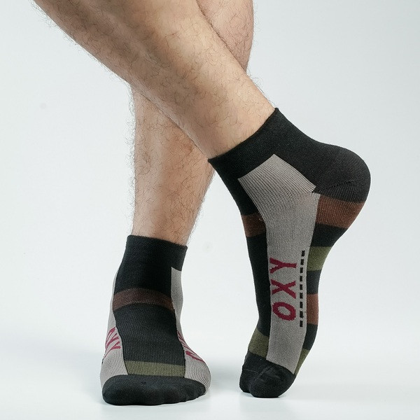 Black Color Casual Ankle Socks  [soxy-men-A-01bl]