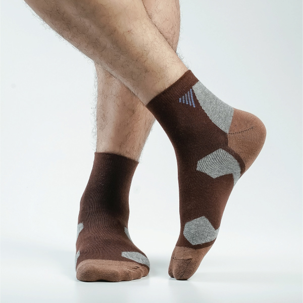 Chocolate Color Casual Ankle Socks [speed-men-A-20ch]