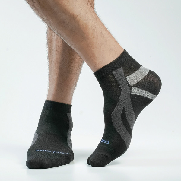 Black Color Casual Cotton Socks [bstar-men-A-14bl]