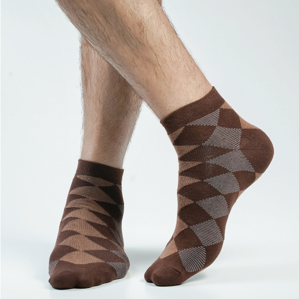 Chocolate Color Formal Ankle Socks [speed-men-A-23ch]