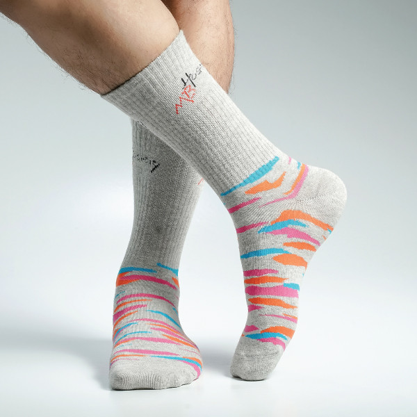 Multi Color Casual Long  Socks [mb249-men-L-18]