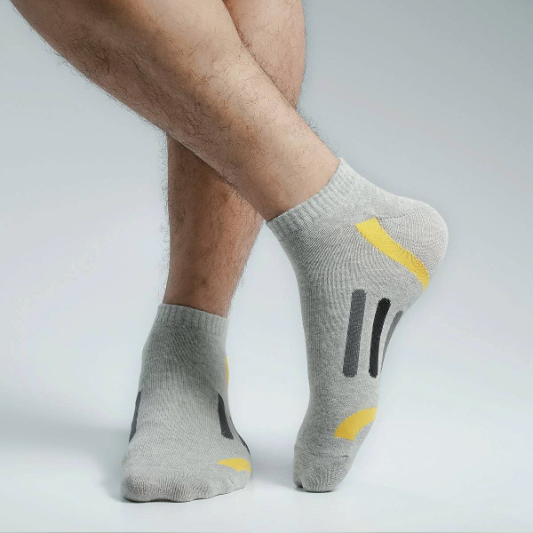 Ash Color Casual Ankle Socks [mb179-men-A-22as2]