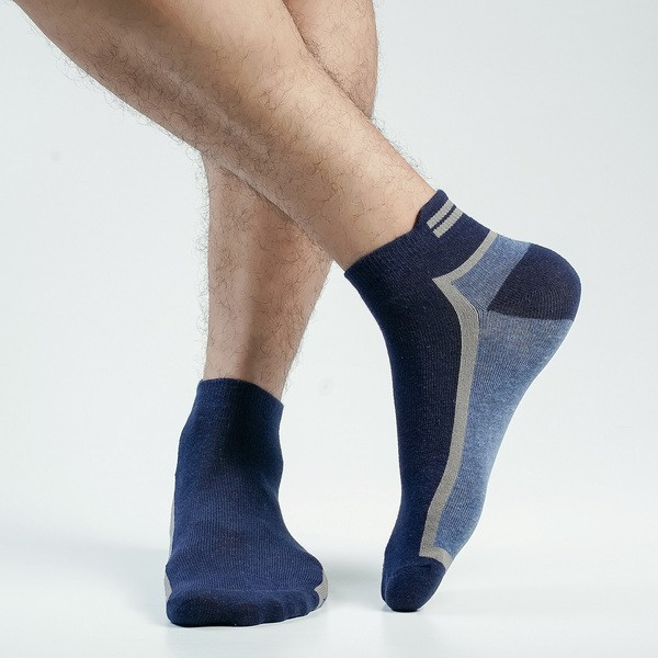 Navy Color Casual Ankle Socks [pzone-men-A-11na]