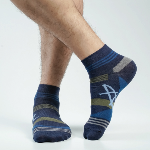 Navy Blue Color Casual Ankle Socks [speed-men-A-21na]