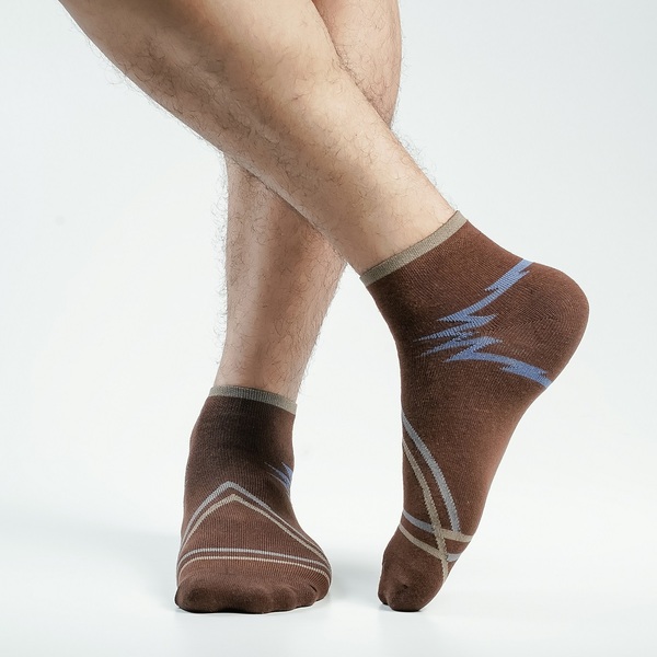 Chocolate Color Casual Ankle Socks [action-men-A-20ch]
