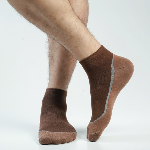 Chocolate Color Formal Ankle Socks [speed-men-A-25ch]