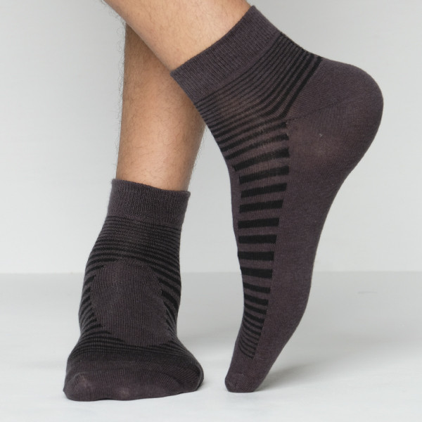Charcoal Color Casual Cotton Socks [sinf-men-A-04chr]